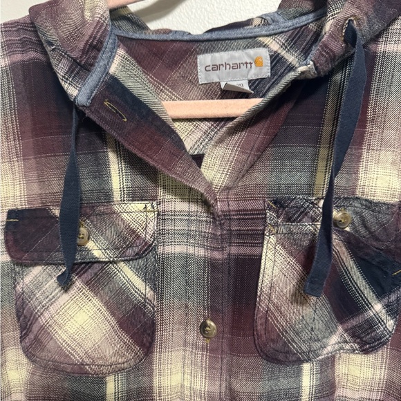 Carhartt Women's Beartooth Hooded Flannel Shirt - Picture 5 of 10